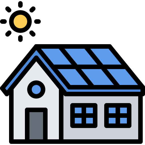 maison avec panneaux solaires